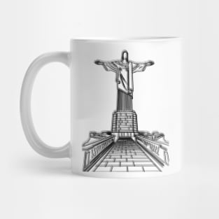 Christ Redeemer Monument Drawing Brazil Mug